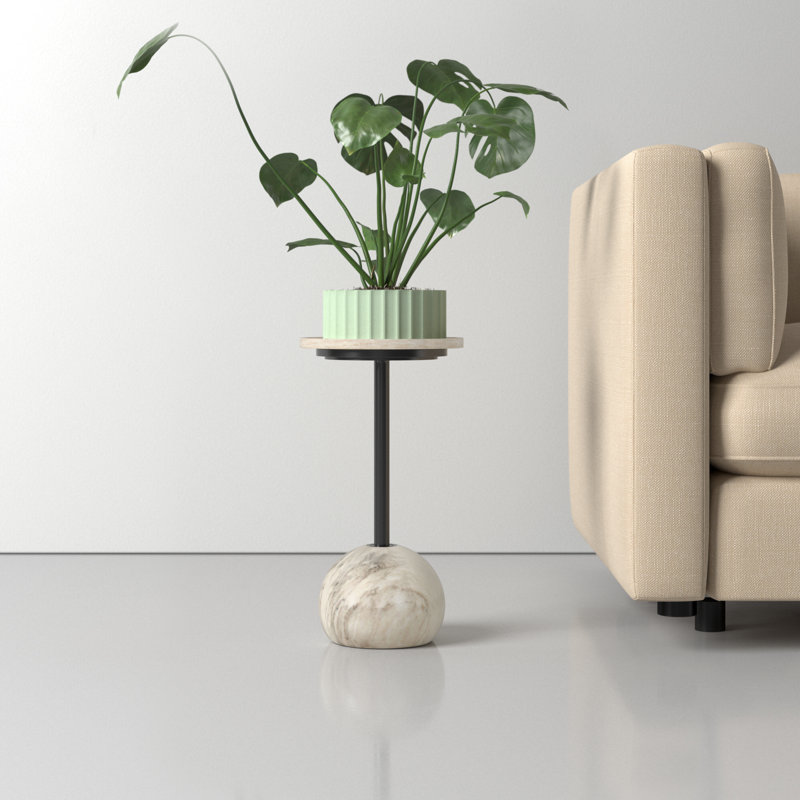 AllModern Nessie Tray Top Pedestal End Table & Reviews Wayfair